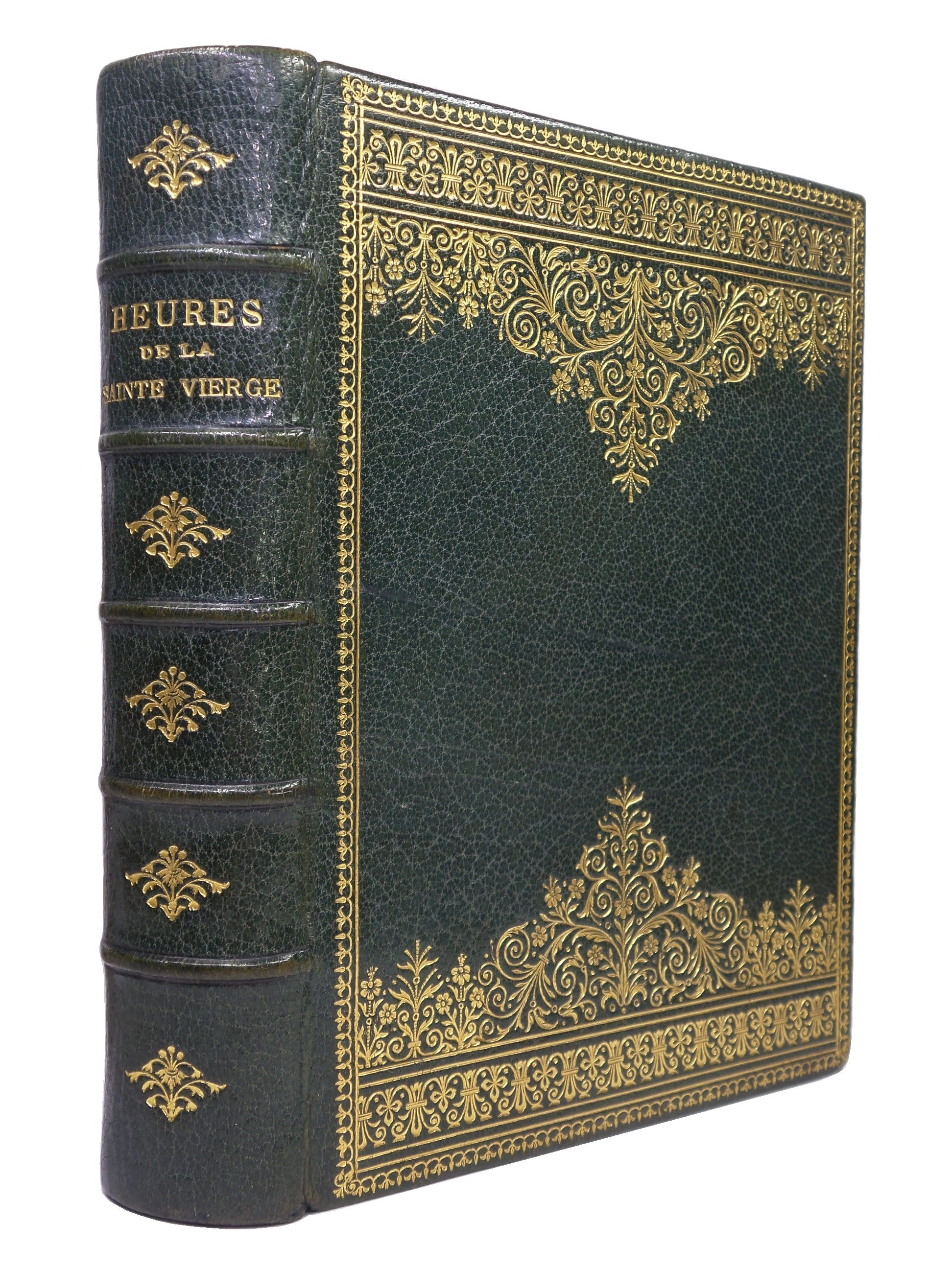 HEURES DE LA SAINTE VIERGE AVEC FIGURES PAR A. QUEYROY 1884 BOOK OF HOURS OF THE HOLY VIRGIN - FINE SIGNED BINDING