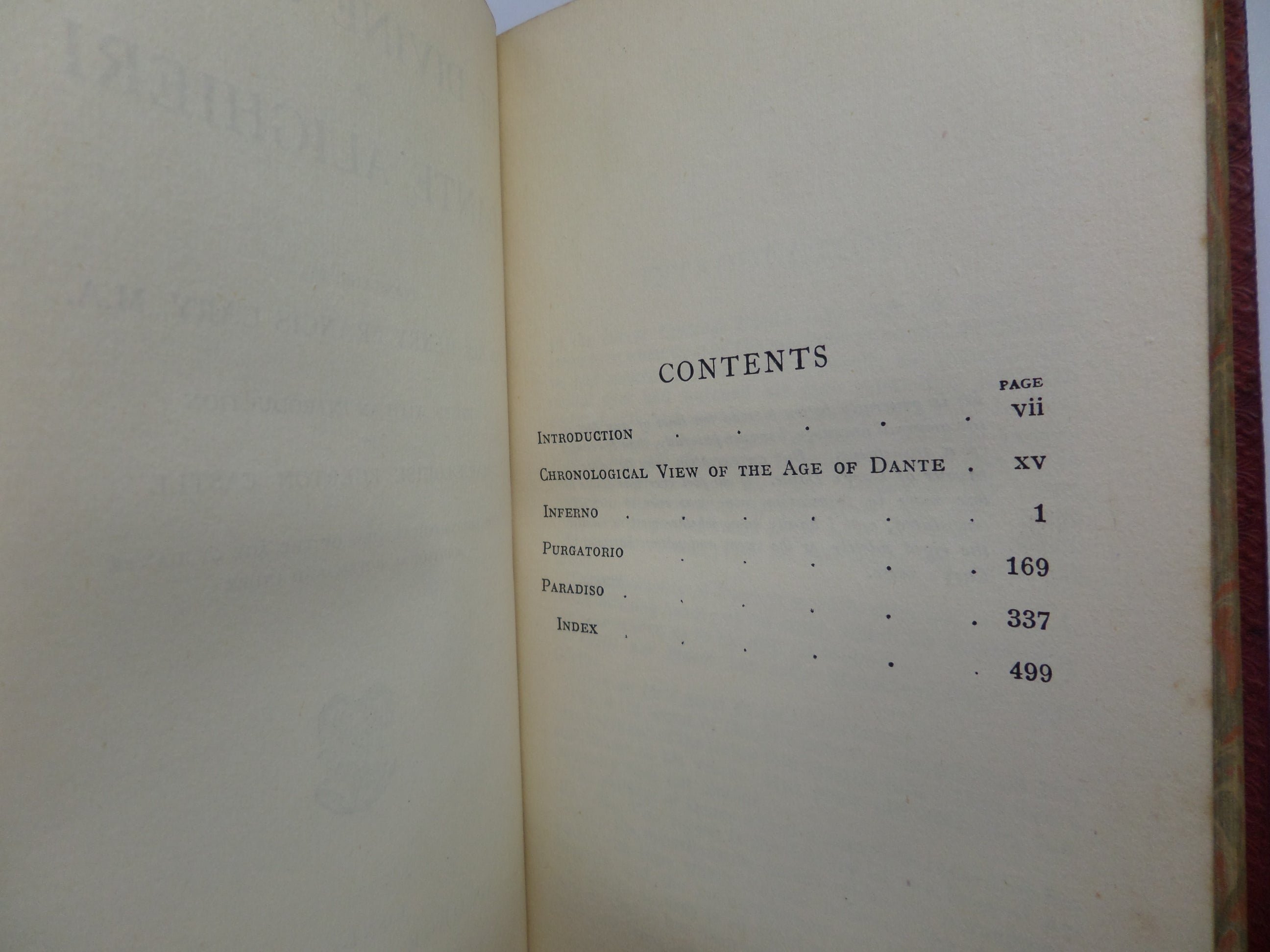 THE DIVINE COMEDY OF DANTE ALIGHIERI 1910 FINE LEATHER BINDING