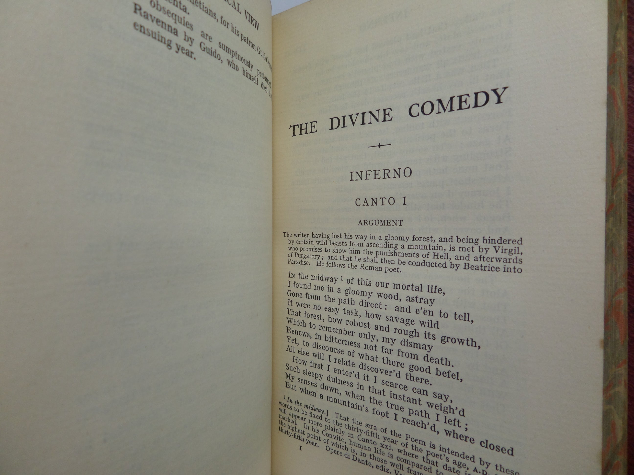 THE DIVINE COMEDY OF DANTE ALIGHIERI 1910 FINE LEATHER BINDING