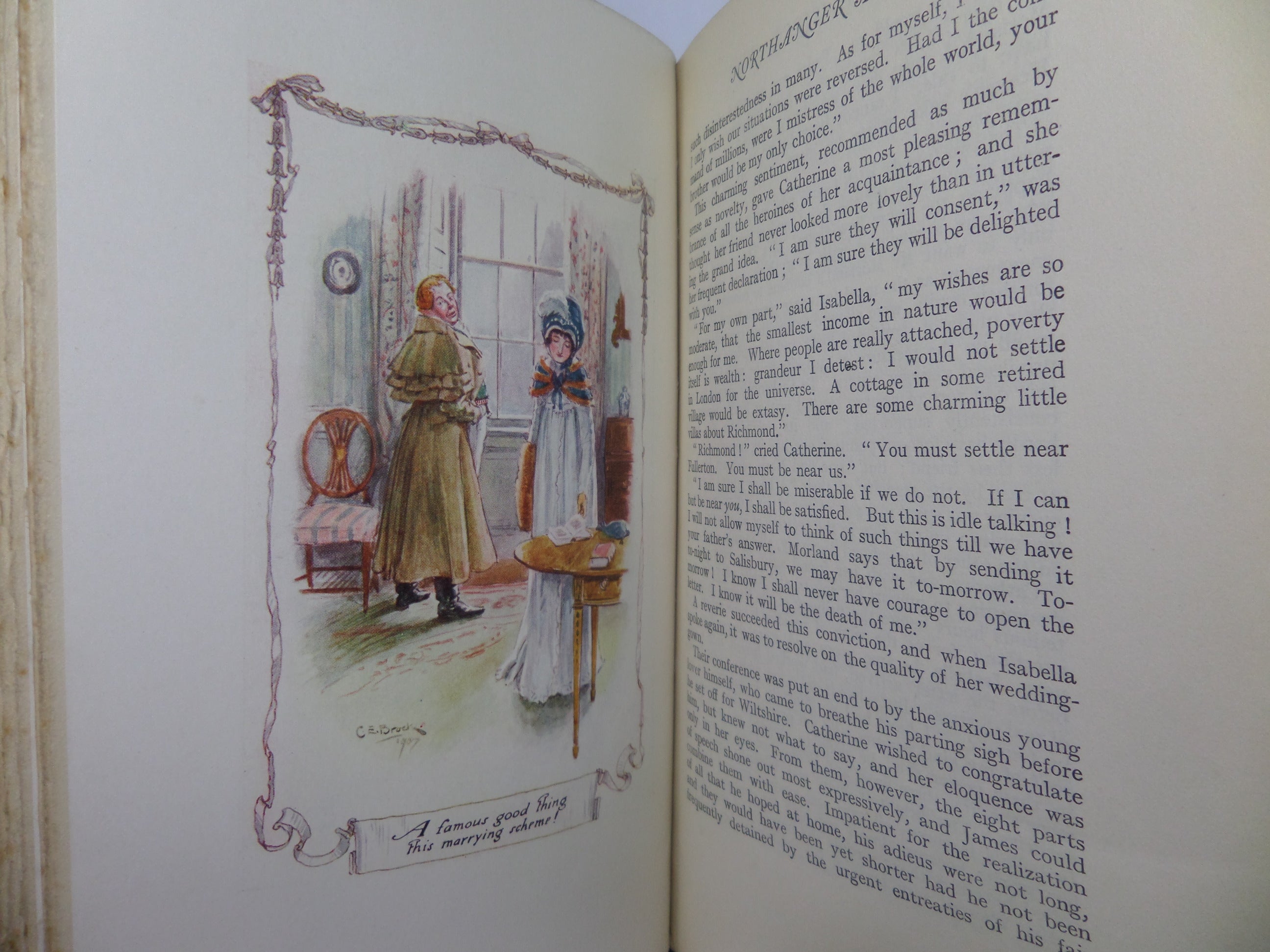 NORTHANGER ABBEY BY JANE AUSTEN 1907 C.E. BROCK ILLUSTRATIONS