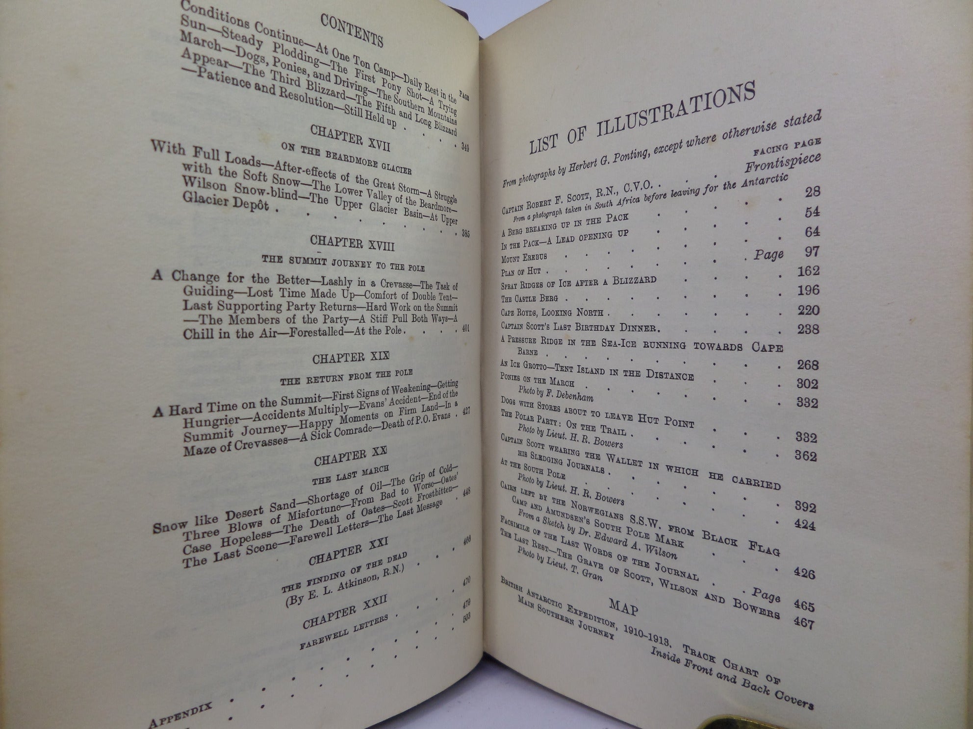 CAPTAIN R.F. SCOTT'S LAST EXPEDITION 1923 LEATHER BINDING