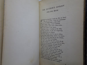 FORE-EDGE PAINTING - THE PILGRIM'S PROGRESS BY JOHN BUNYAN 1879 LEATHER-BOUND