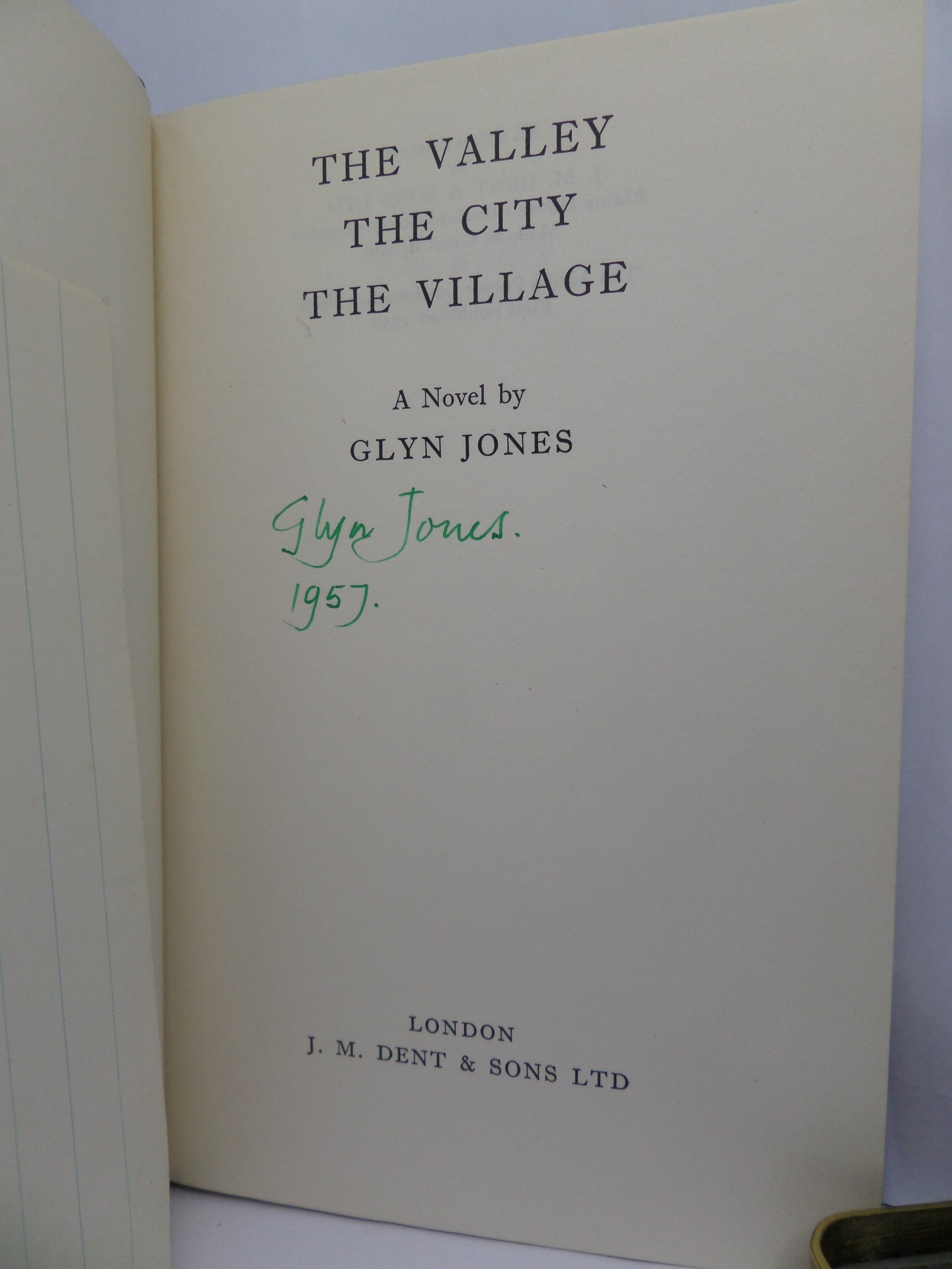 THE VALLEY, THE CITY, THE VILLAGE BY GLYN JONES 1956 SIGNED FIRST EDITION