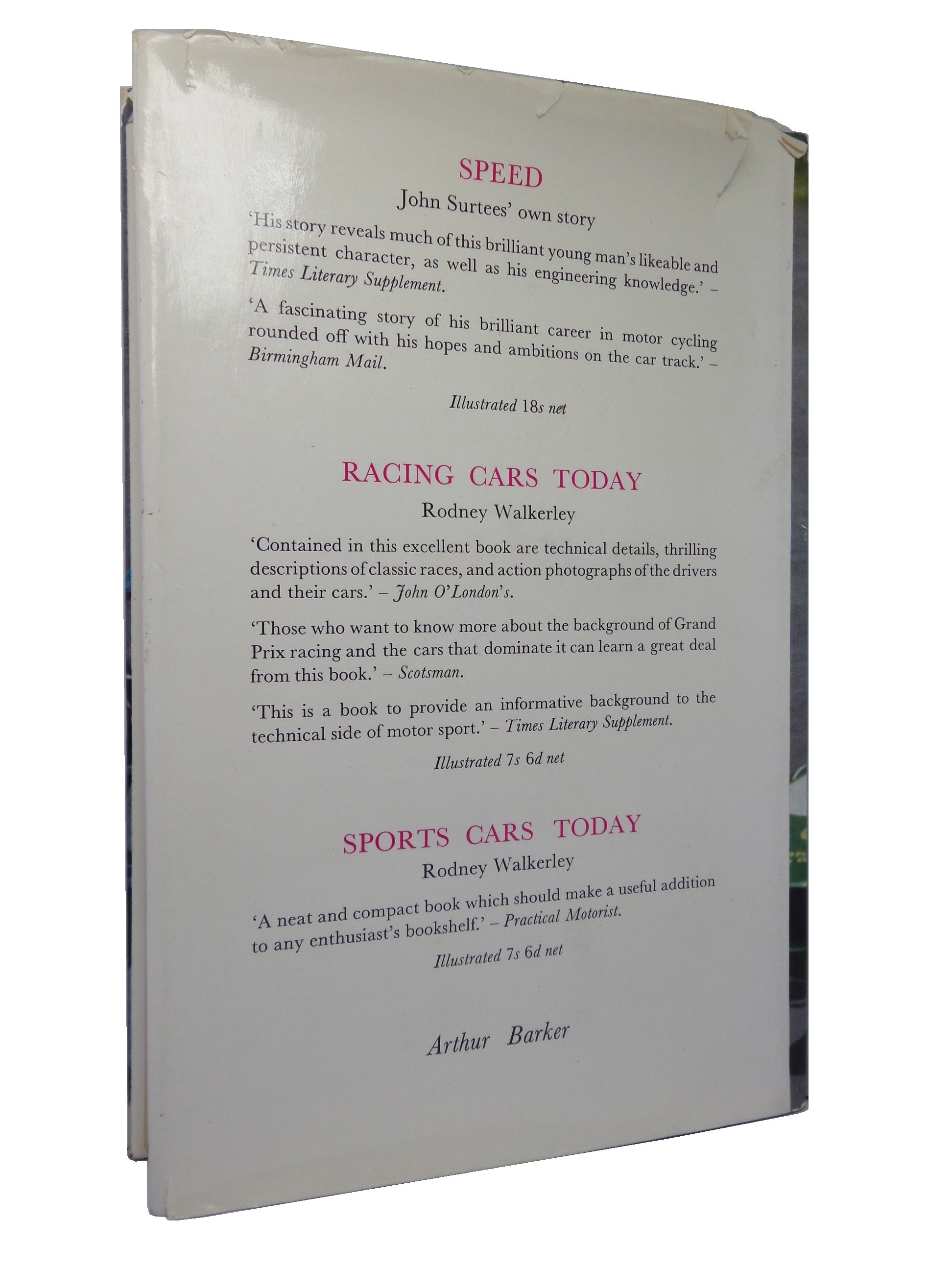 JIM CLARK AT THE WHEEL 1964 SIGNED FIRST EDITION HARDBACK