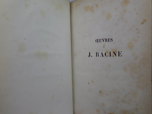OEUVRES DE JEAN-BAPTISTE RACINE 1848 FINE LEATHER BINDING