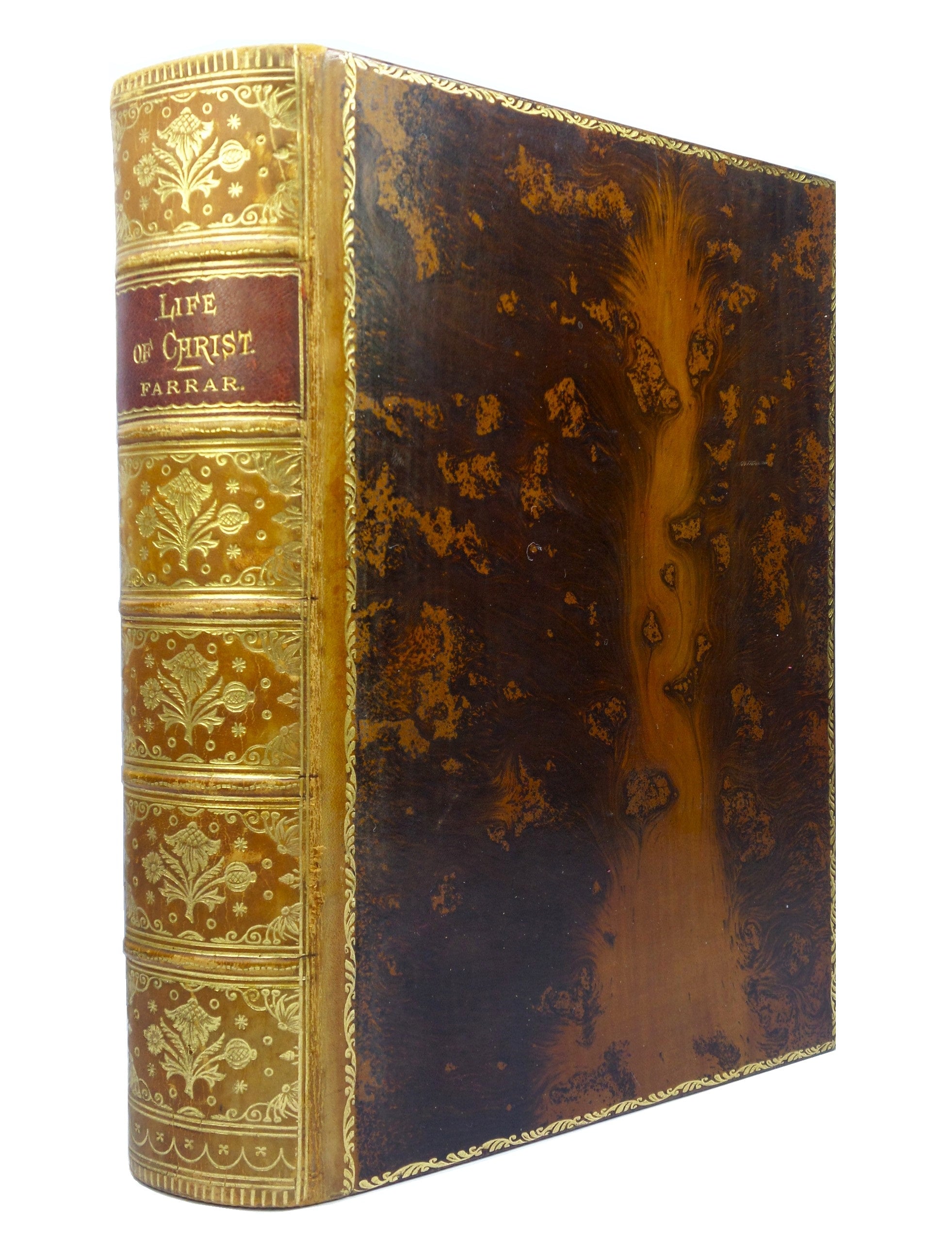 THE LIFE OF CHRIST BY FREDERIC FARRAR 1899 FINE TREE-CALF BINDING