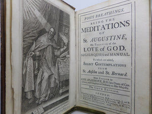 PIOUS BREATHINGS; THE MEDITATIONS OF ST. AUGUSTINE 1728 GEORGE STANHOPE TRANS.