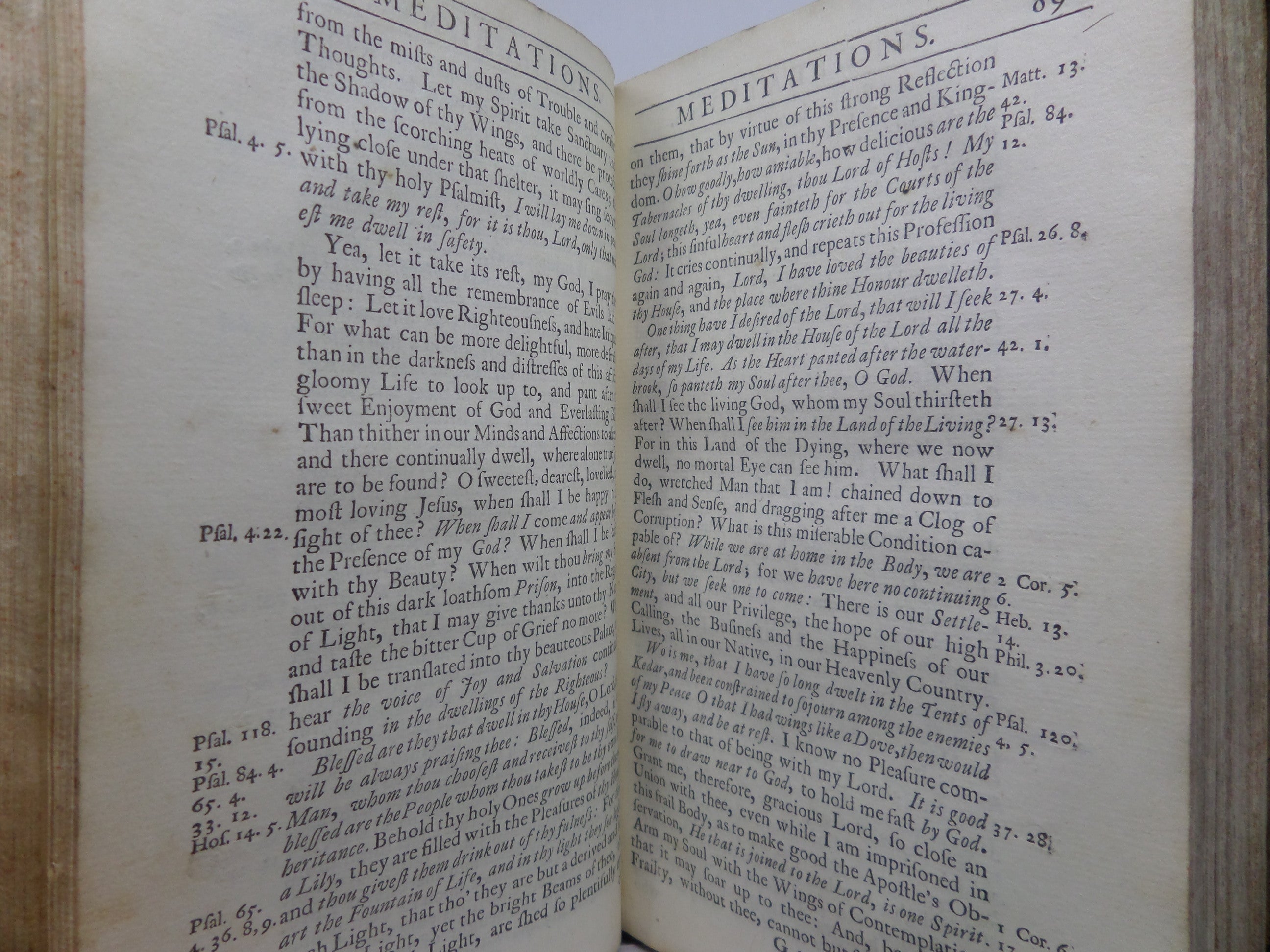 PIOUS BREATHINGS; THE MEDITATIONS OF ST. AUGUSTINE 1728 GEORGE STANHOPE TRANS.