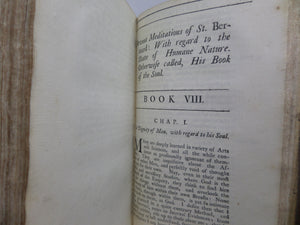 PIOUS BREATHINGS; THE MEDITATIONS OF ST. AUGUSTINE 1728 GEORGE STANHOPE TRANS.