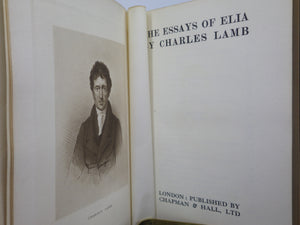 THE ESSAYS OF ELIA BY CHARLES LAMB CA. 1910 FINE RIVIERE BINDING