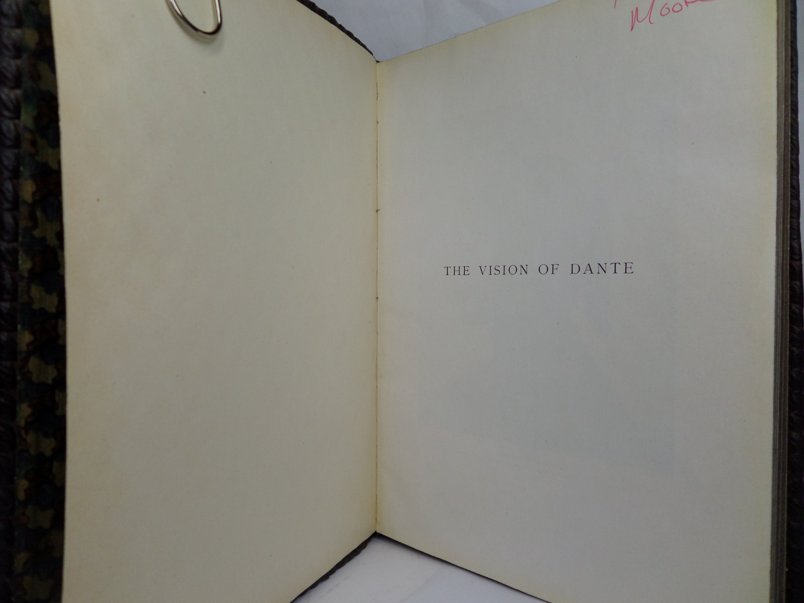 THE DIVINE COMEDY OF DANTE ALIGHIERI 1930 ILLUSTRATED, FINE LEATHER BINDING