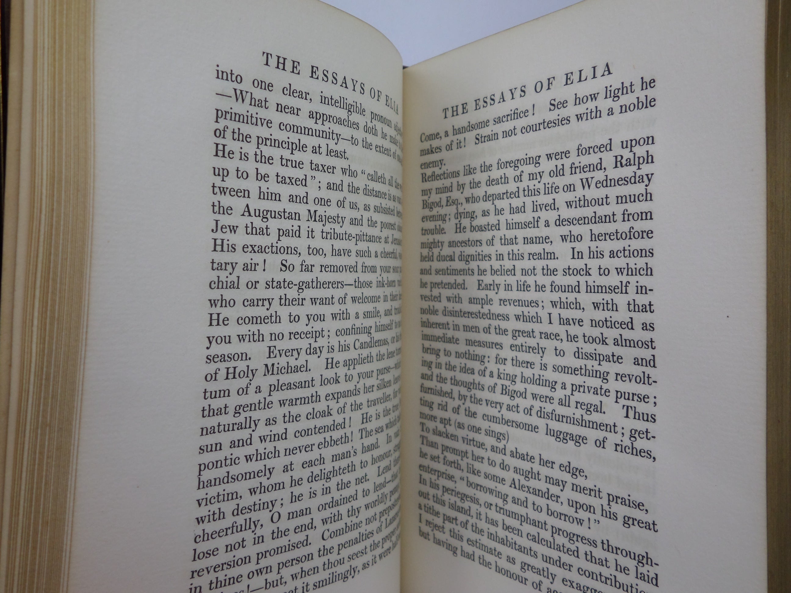 THE ESSAYS OF ELIA BY CHARLES LAMB CA. 1910 FINE RIVIERE BINDING