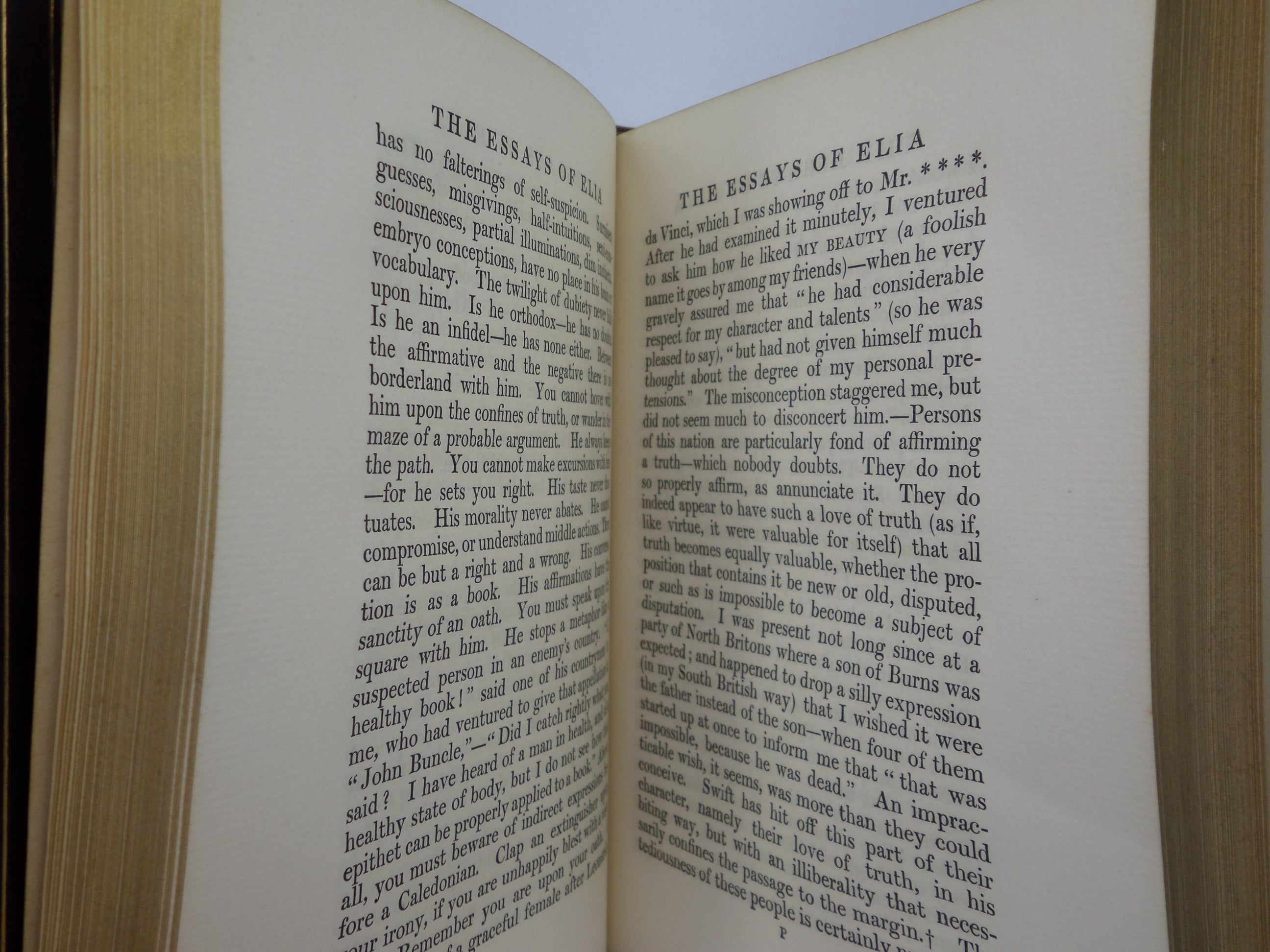 THE ESSAYS OF ELIA BY CHARLES LAMB CA. 1910 FINE RIVIERE BINDING