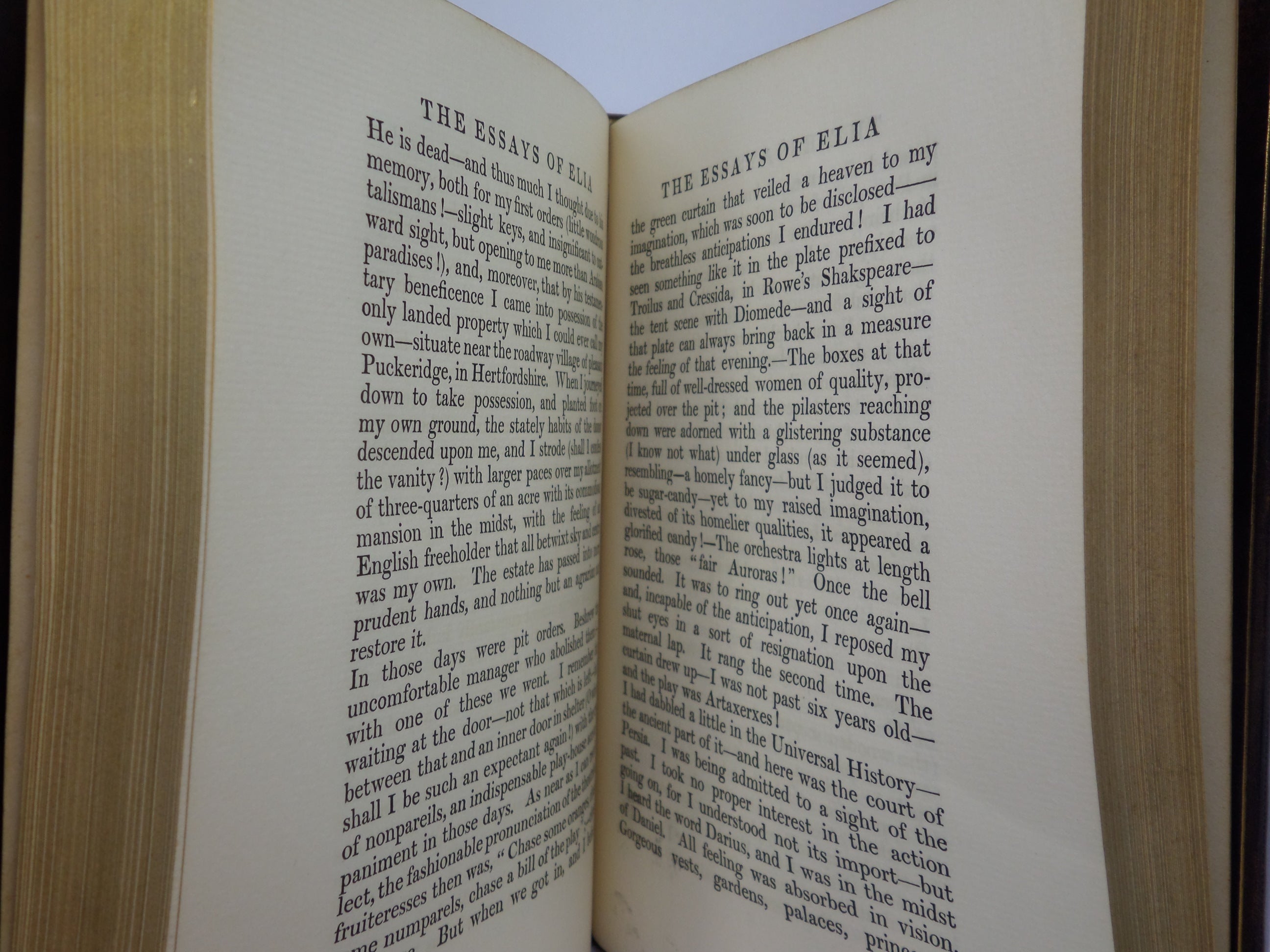 THE ESSAYS OF ELIA BY CHARLES LAMB CA. 1910 FINE RIVIERE BINDING