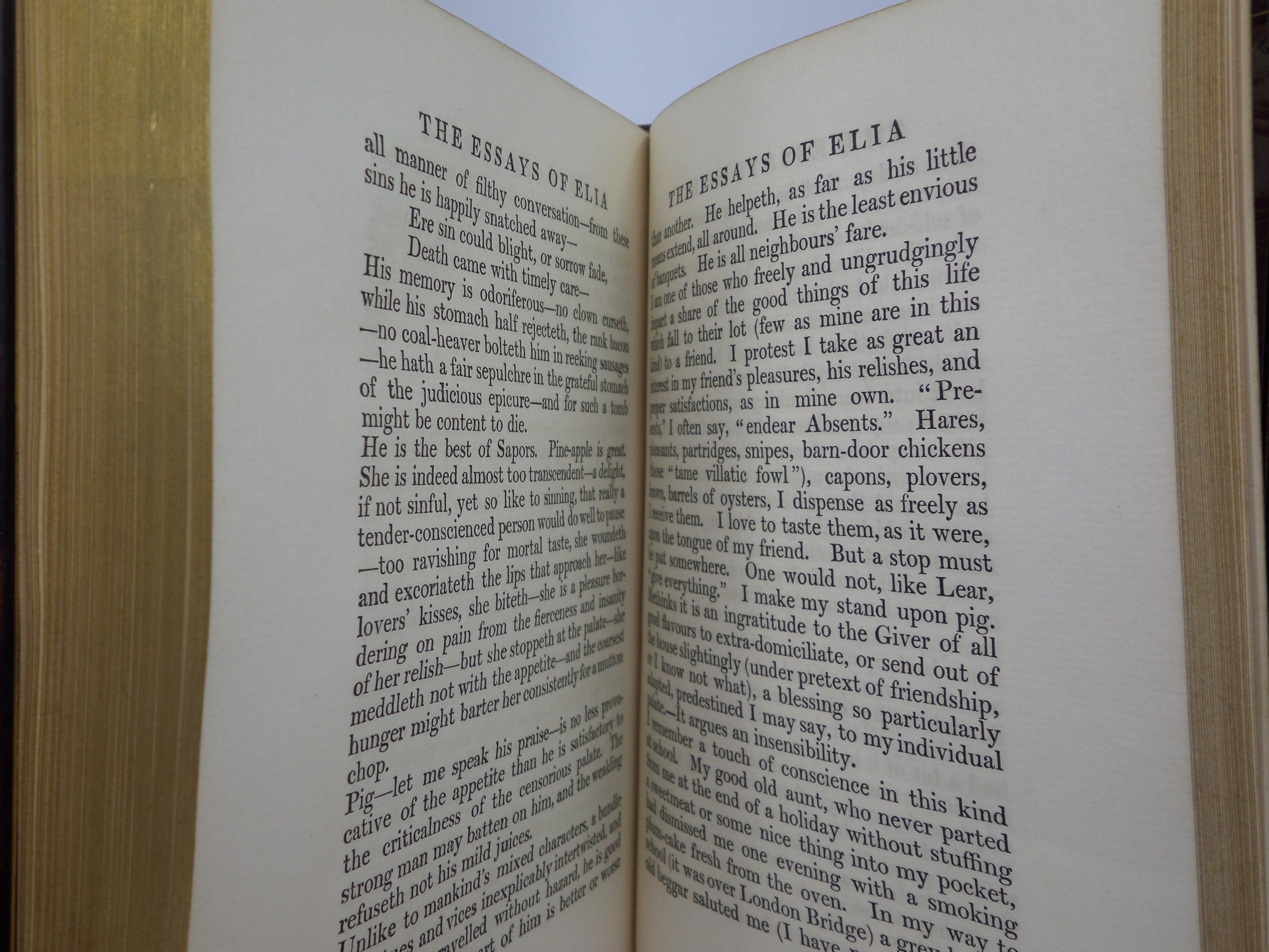 THE ESSAYS OF ELIA BY CHARLES LAMB CA. 1910 FINE RIVIERE BINDING