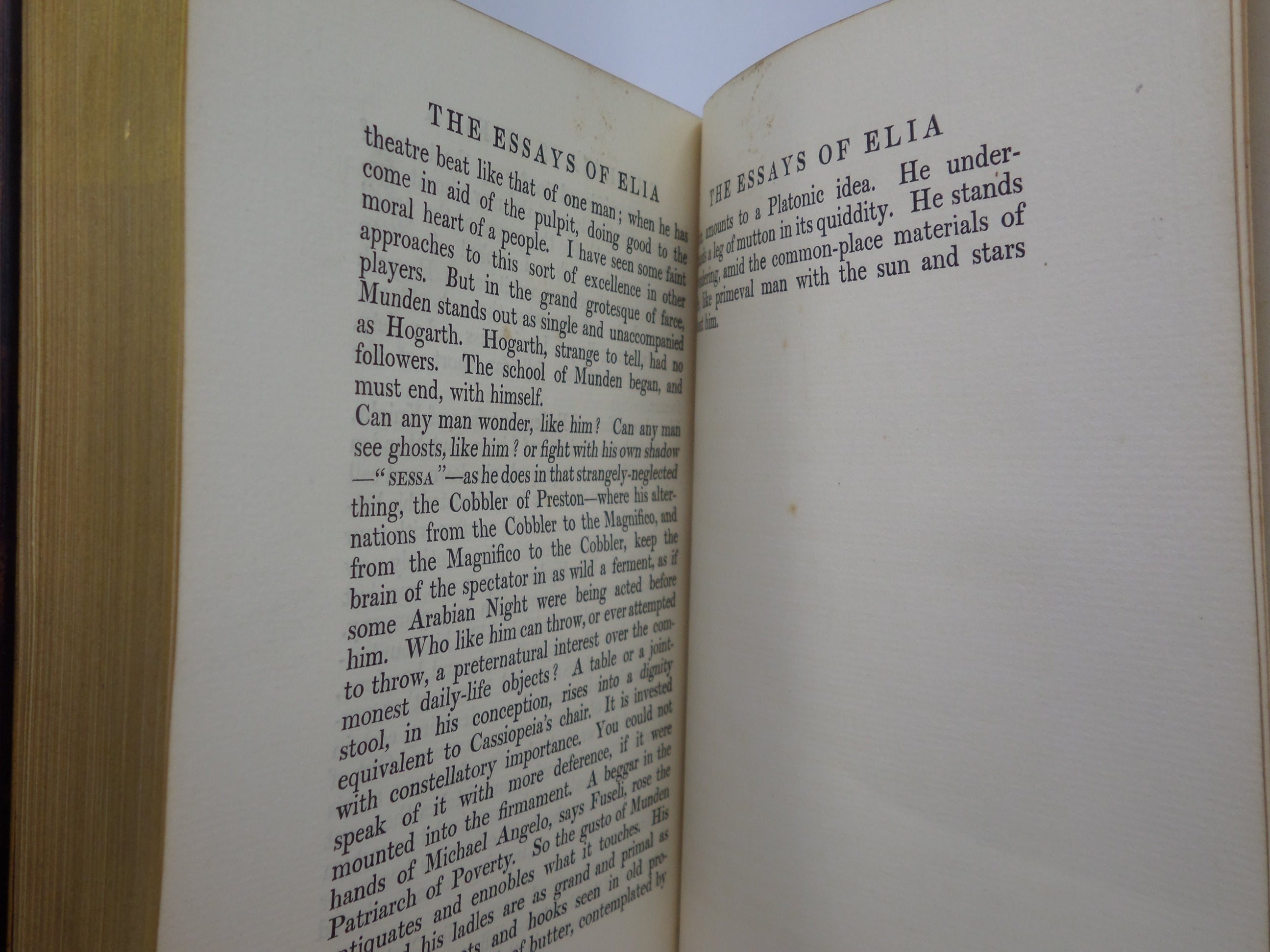 THE ESSAYS OF ELIA BY CHARLES LAMB CA. 1910 FINE RIVIERE BINDING