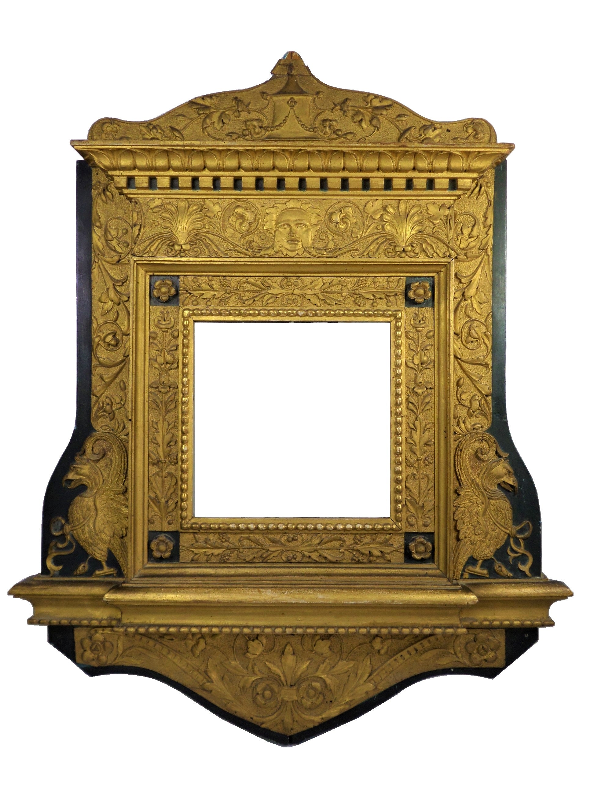 ANTIQUE LATE 19TH CENTURY ORNATE CONTINENTAL TABERNACLE PICTURE FRAME