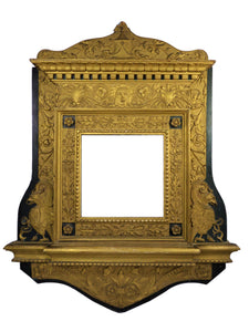 ANTIQUE LATE 19TH CENTURY ORNATE CONTINENTAL TABERNACLE PICTURE FRAME