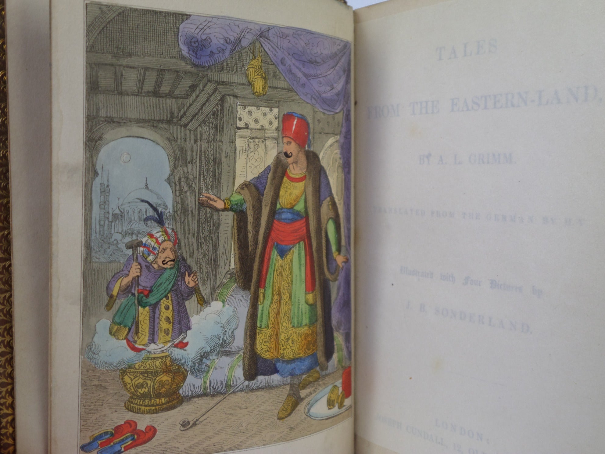 TALES FROM THE EASTERN-LAND BY ALBERT LUDWIG GRIMM 1847 LEATHER BINDING