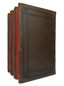 LA MORT D'ARTHUR BY SIR THOMAS MALORY 1866 LEATHER BOUND IN THREE VOLUMES