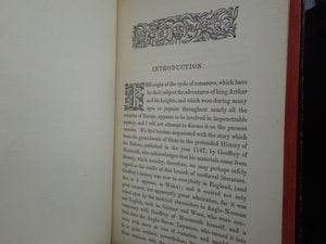 LA MORT D'ARTHUR BY SIR THOMAS MALORY 1866 LEATHER BOUND IN THREE VOLUMES