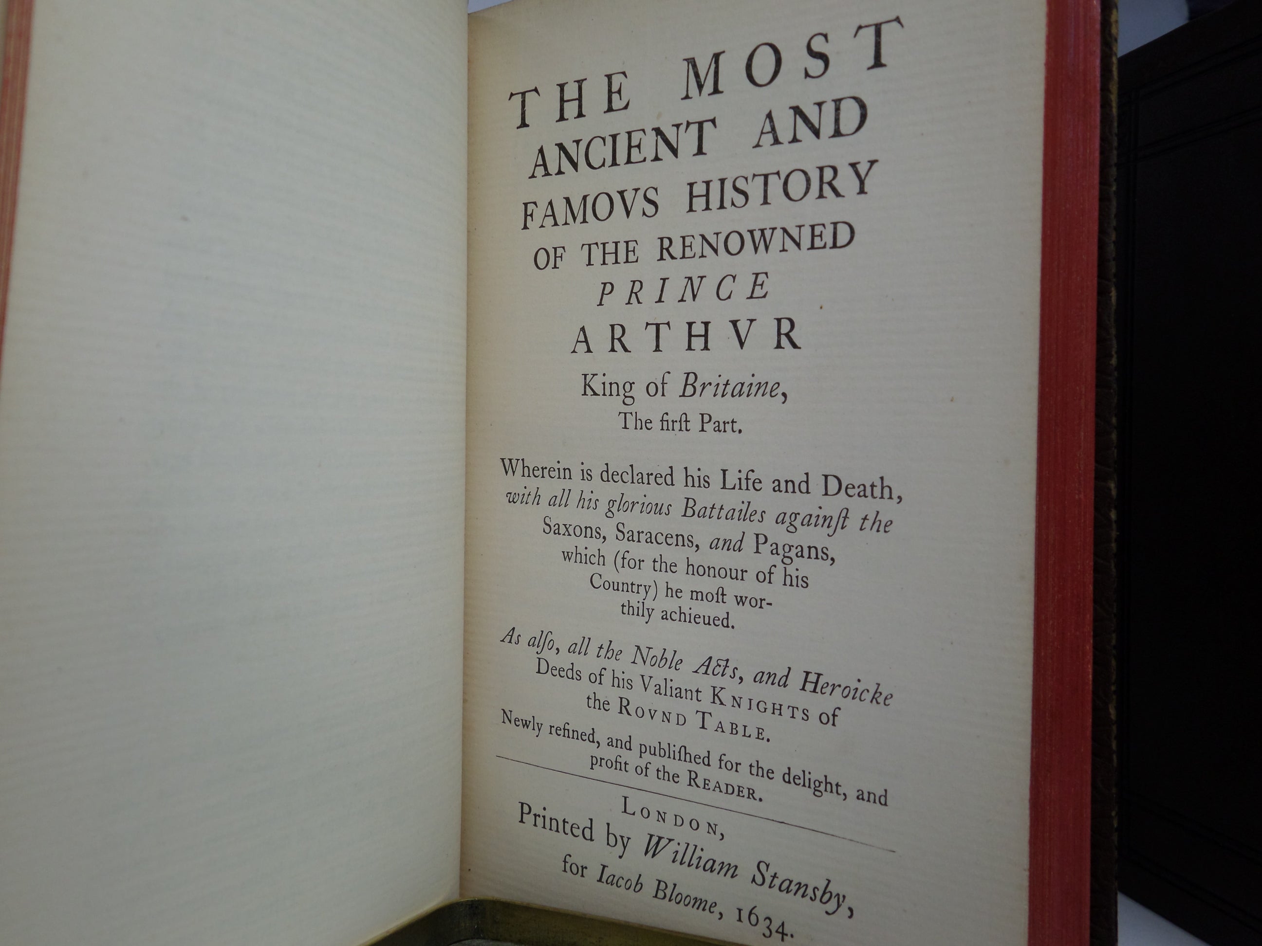 LA MORT D'ARTHUR BY SIR THOMAS MALORY 1866 LEATHER BOUND IN THREE VOLUMES