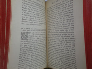 LA MORT D'ARTHUR BY SIR THOMAS MALORY 1866 LEATHER BOUND IN THREE VOLUMES