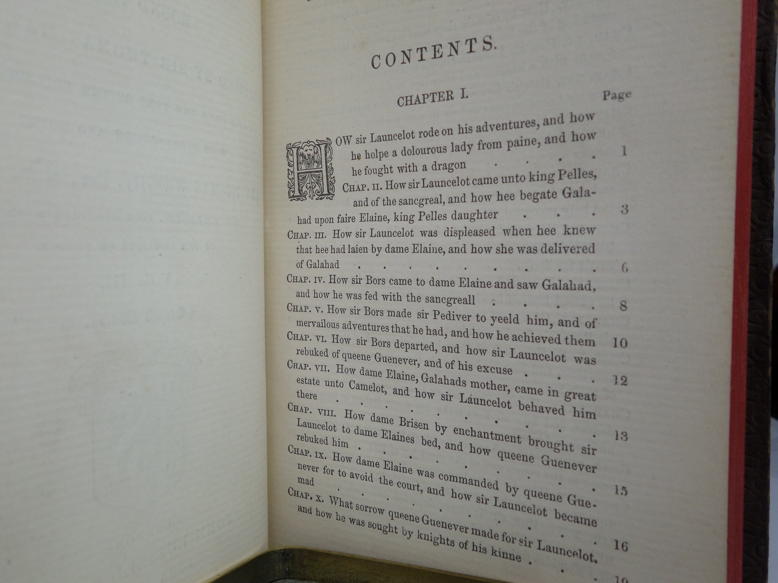 LA MORT D'ARTHUR BY SIR THOMAS MALORY 1866 LEATHER BOUND IN THREE VOLUMES