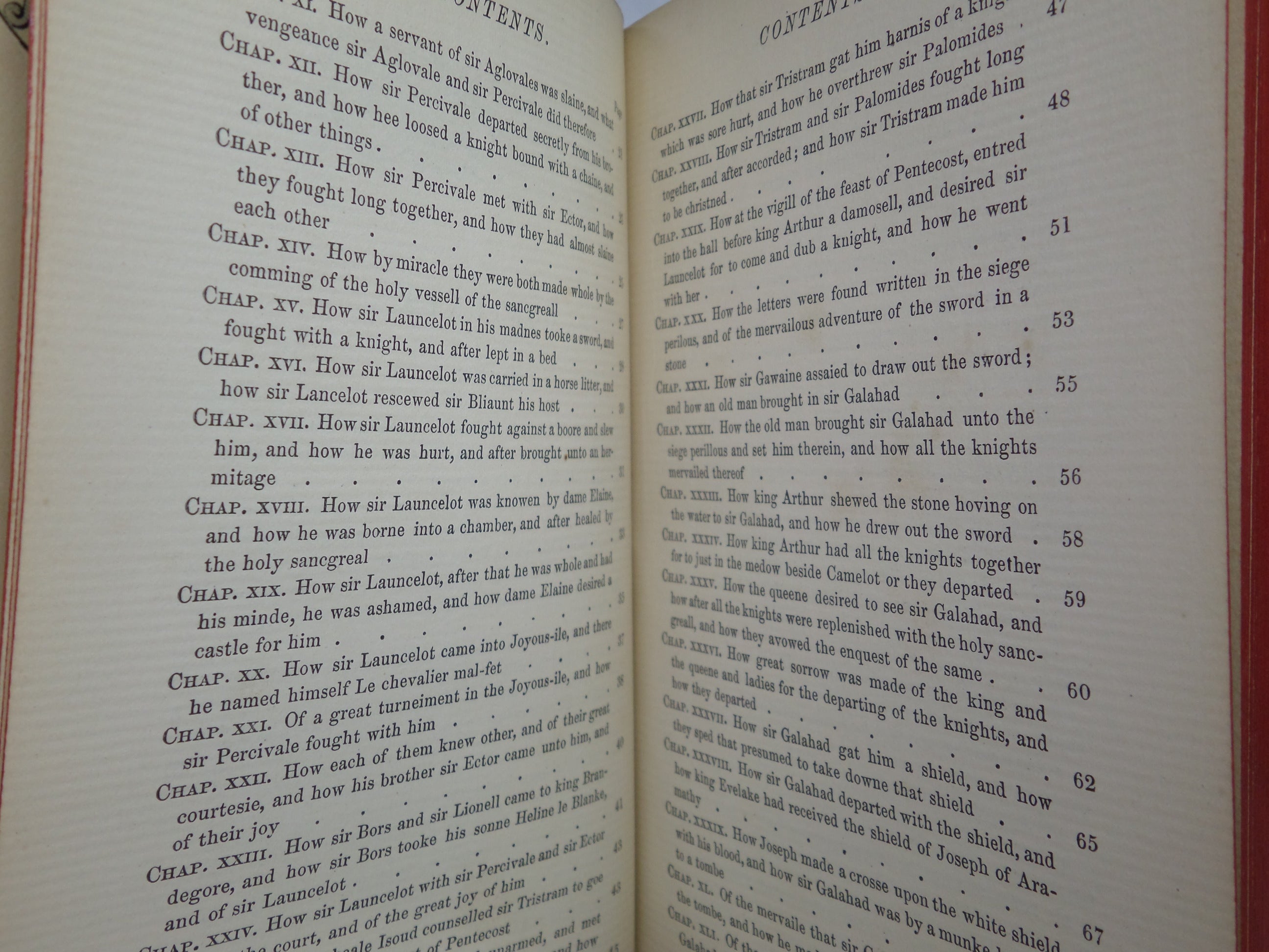 LA MORT D'ARTHUR BY SIR THOMAS MALORY 1866 LEATHER BOUND IN THREE VOLUMES