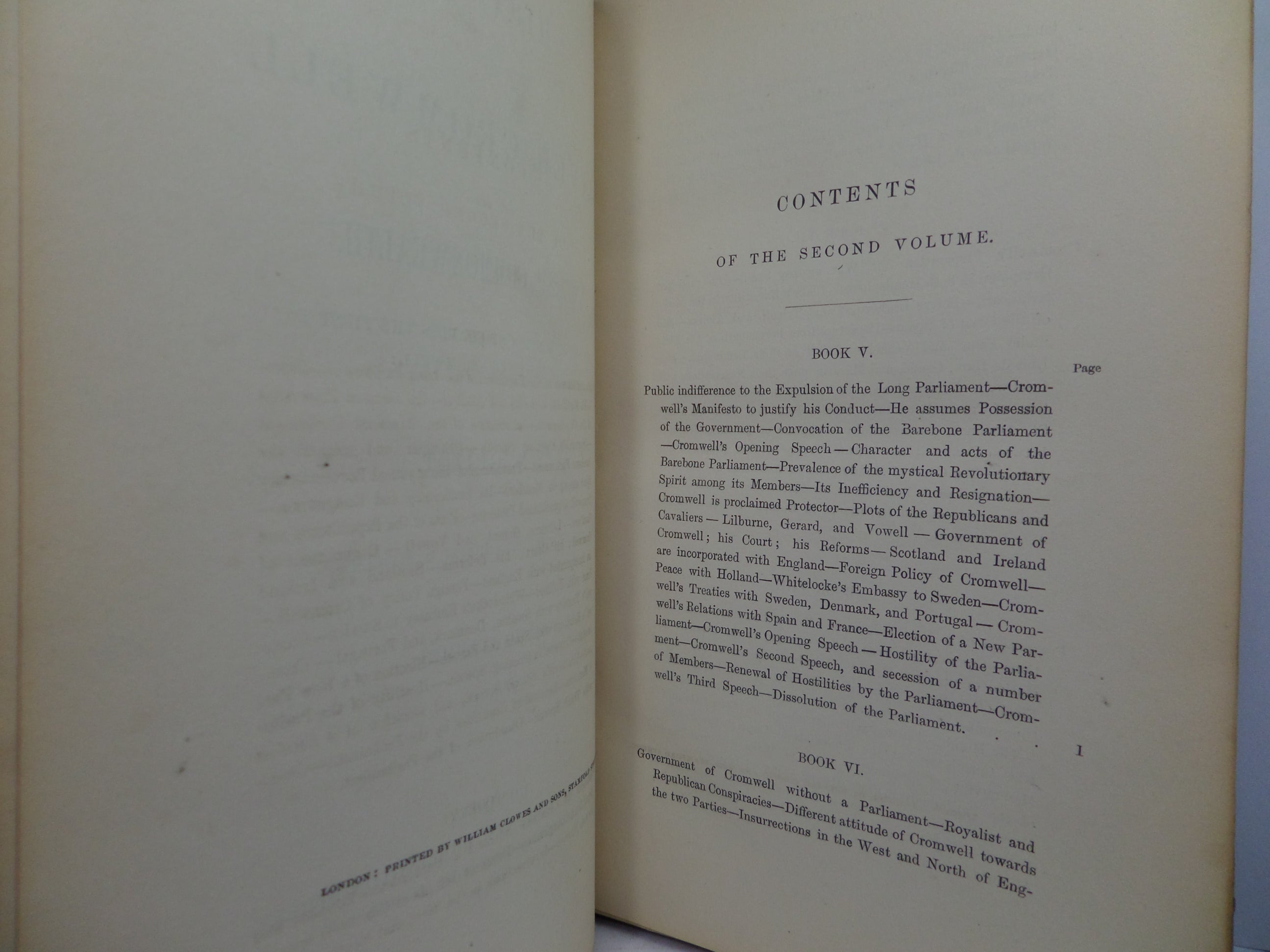 HISTORY OF OLIVER CROMWELL BY M. GUIZOT 1854 LEATHER BOUND IN TWO VOLUMES