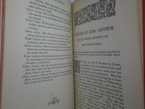 LA MORT D'ARTHUR BY SIR THOMAS MALORY 1866 LEATHER BOUND IN THREE VOLUMES