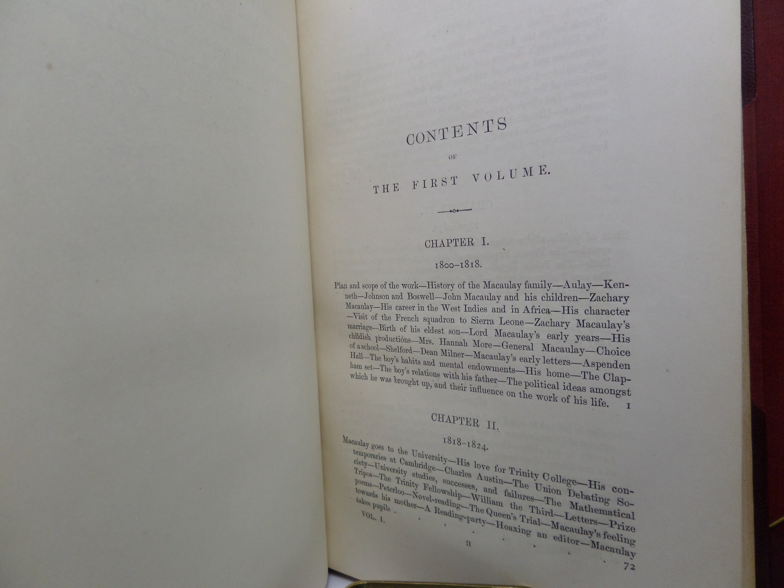 THE LIFE & LETTERS OF LORD MACAULAY BY TREVELYAN 1876 IN TWO VOLUMES BY BICKERS