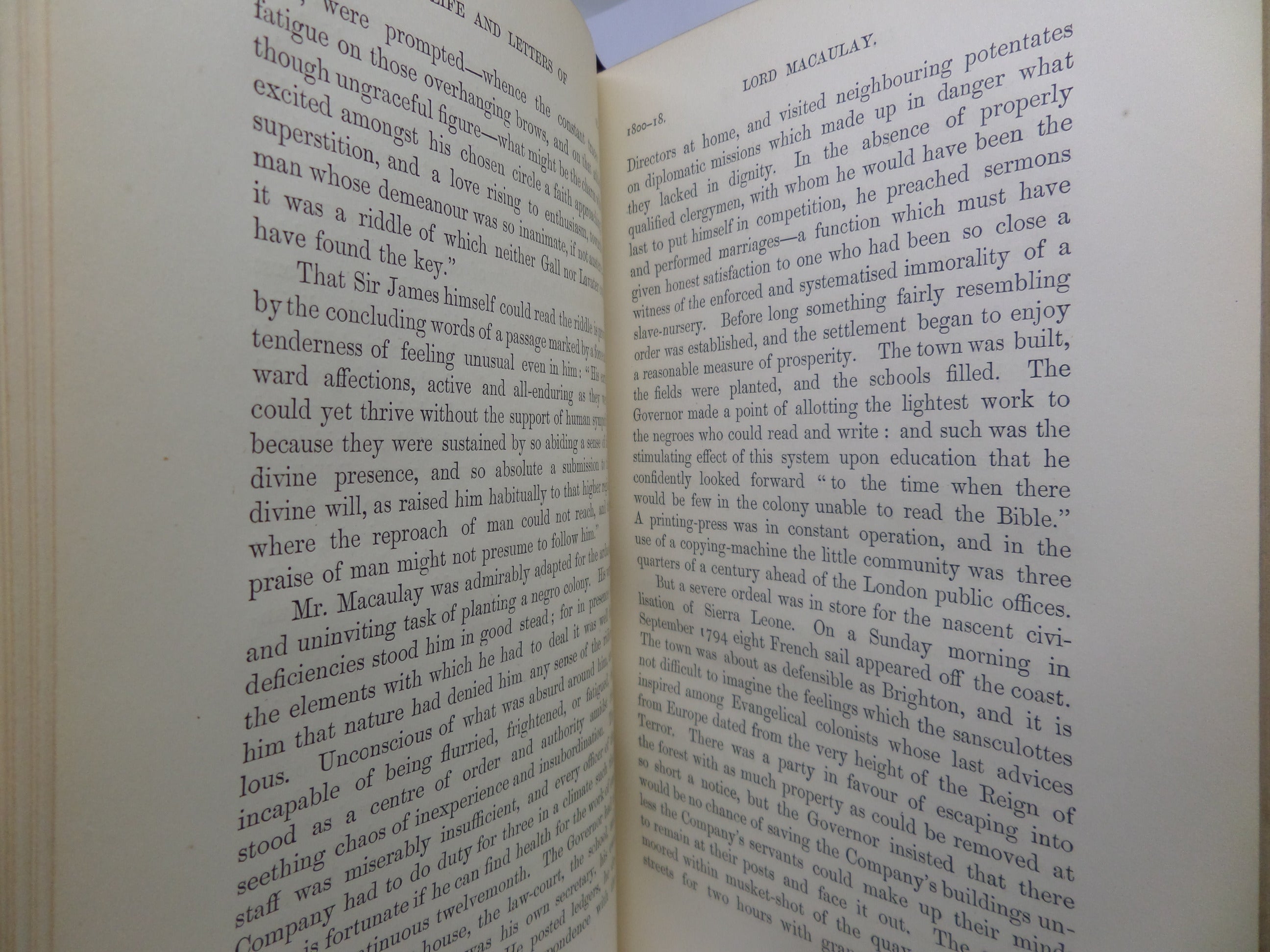 THE LIFE & LETTERS OF LORD MACAULAY BY TREVELYAN 1876 IN TWO VOLUMES BY BICKERS