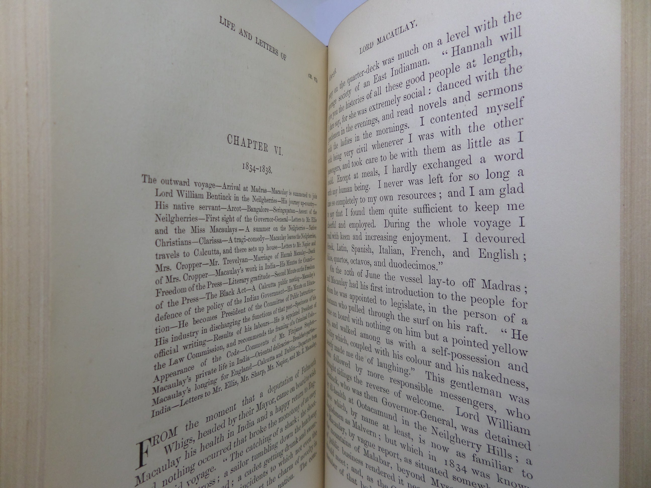 THE LIFE & LETTERS OF LORD MACAULAY BY TREVELYAN 1876 IN TWO VOLUMES BY BICKERS