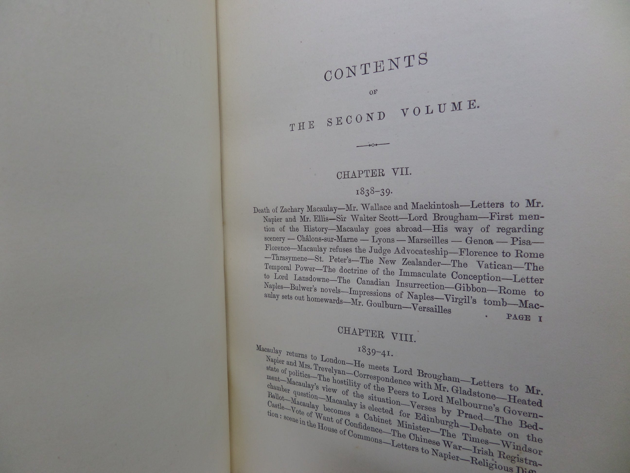 THE LIFE & LETTERS OF LORD MACAULAY BY TREVELYAN 1876 IN TWO VOLUMES BY BICKERS