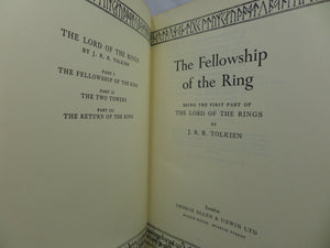 THE LORD OF THE RINGS TRILOGY J.R.R. TOLKIEN 1967 UNIFORM SECOND EDITION SET, SECOND IMPRESSION