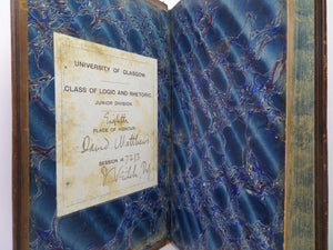 WORKS BY DESCARTES 1870 LEATHER BINDING BY MACLEHOSE
