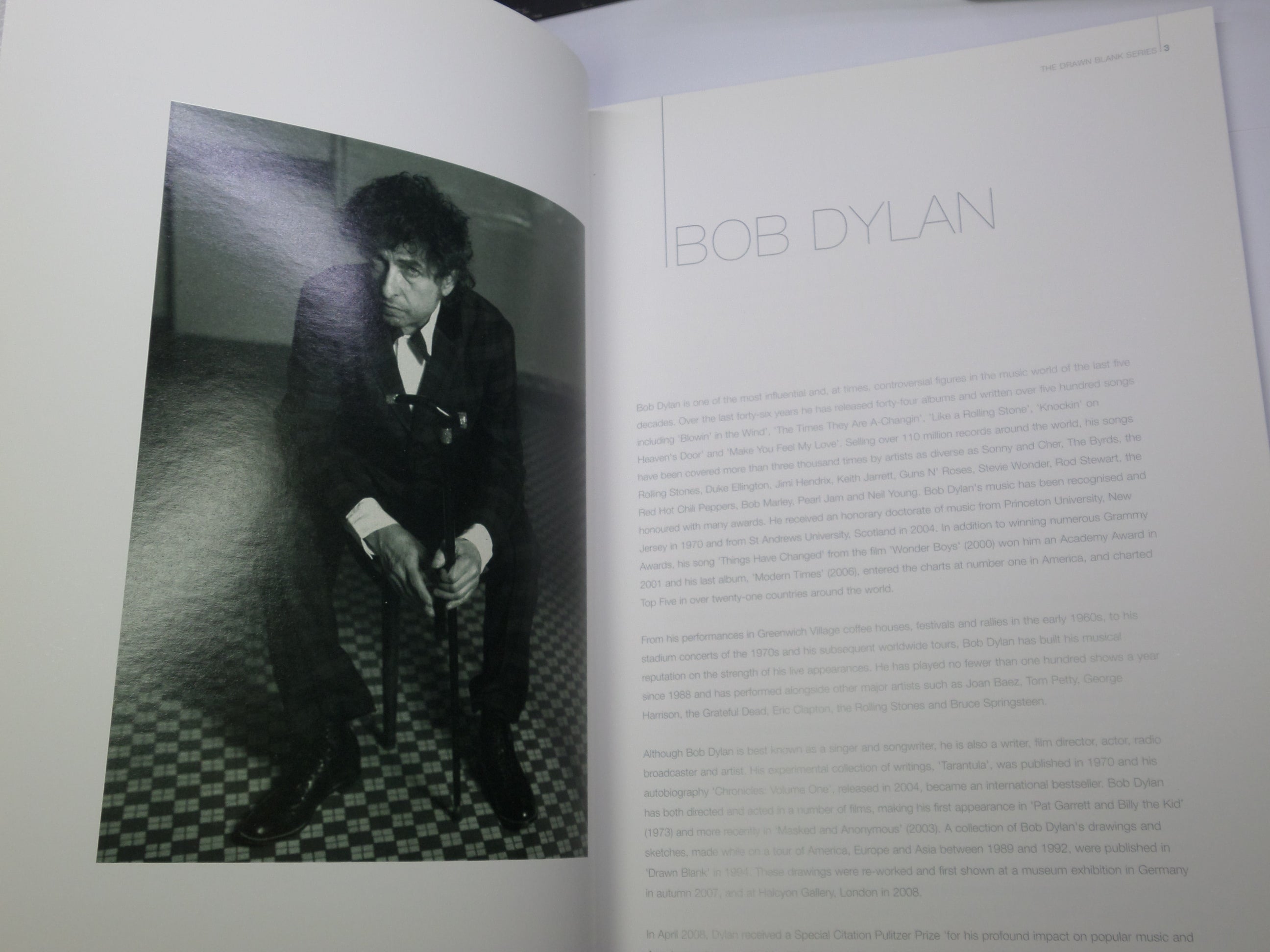 THE DRAWN BLANK SERIES BY BOB DYLAN 2008 INSCRIBED EXHIBITION CATALOGUE