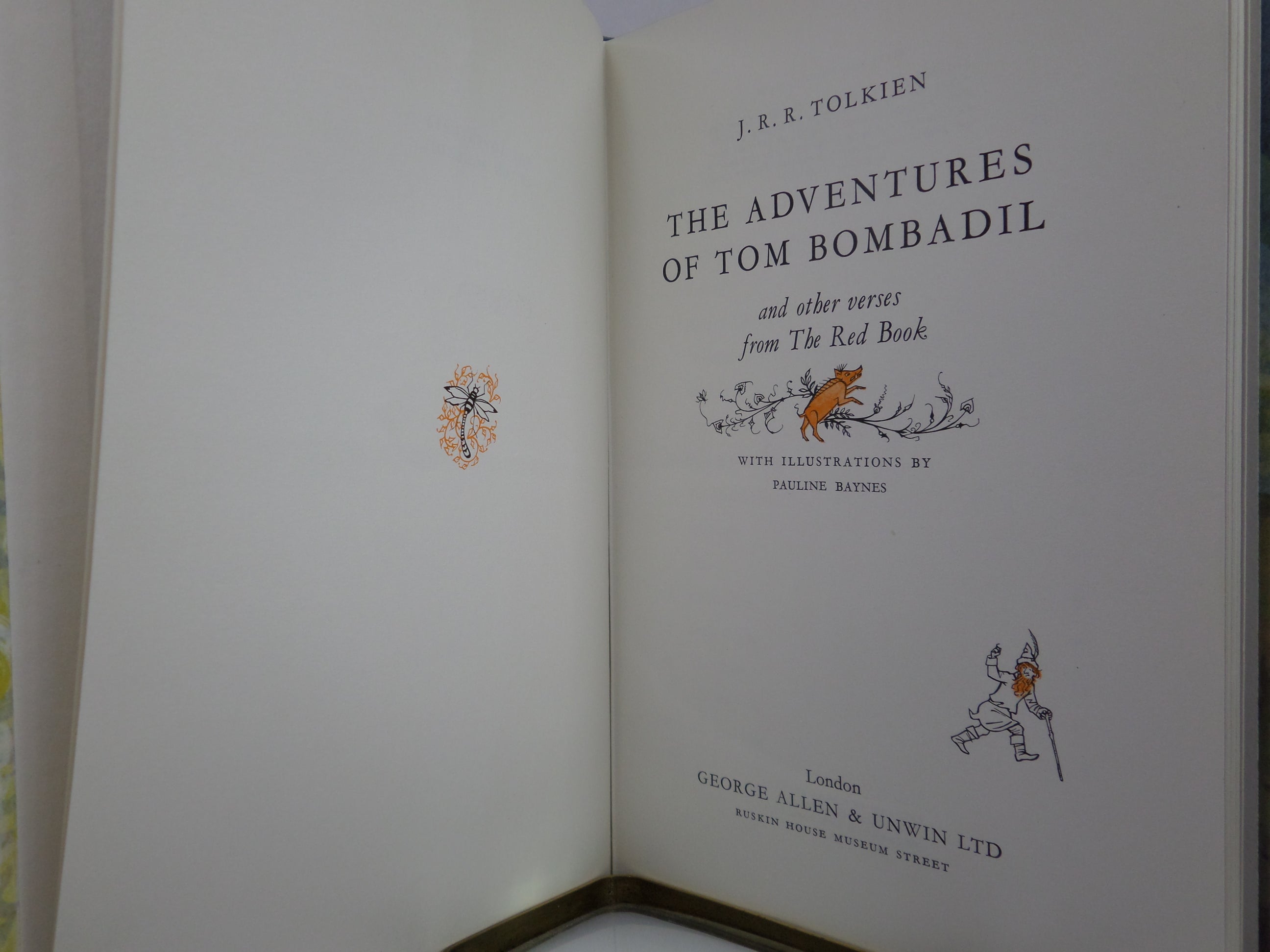 THE ADVENTURES OF TOM BOMBADIL BY J. R. R. TOLKIEN 1962 FIRST EDITION