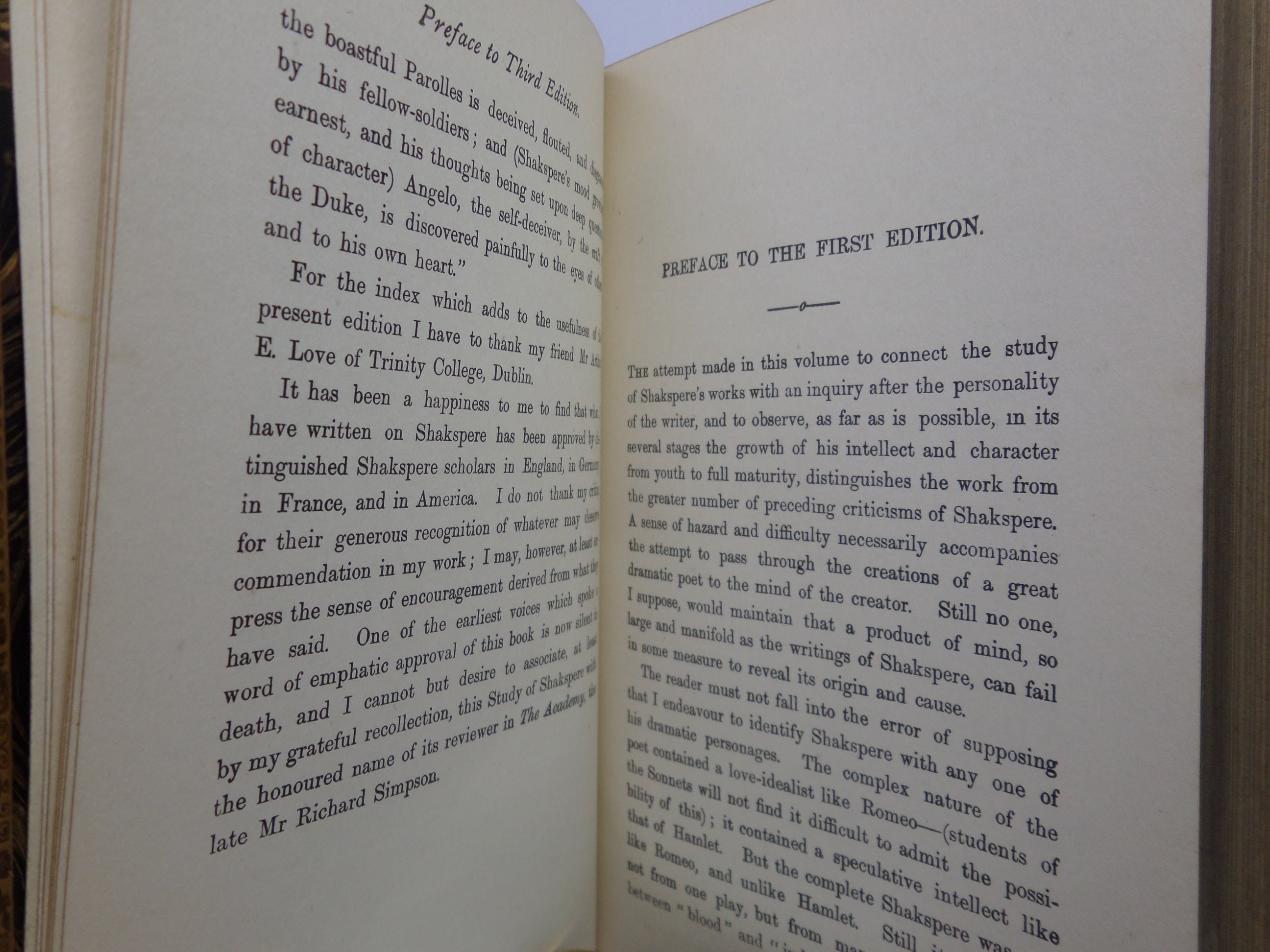 SHAKESPEARE: A CRITICAL STUDY OF HIS MIND & ART, EDWARD DOWDEN 1909 FINE BINDING