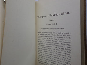 SHAKESPEARE: A CRITICAL STUDY OF HIS MIND & ART, EDWARD DOWDEN 1909 FINE BINDING