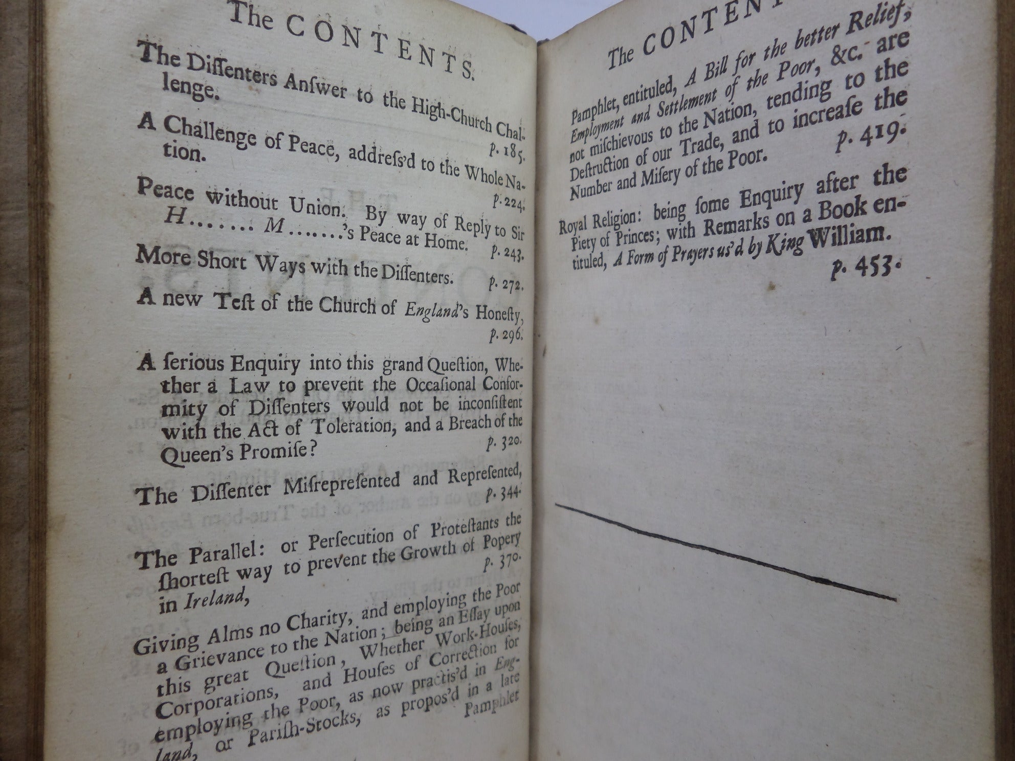 A TRUE COLLECTION OF THE WRITINGS OF... DANIEL DEFOE 1703-1705 FIRST EDITIONS