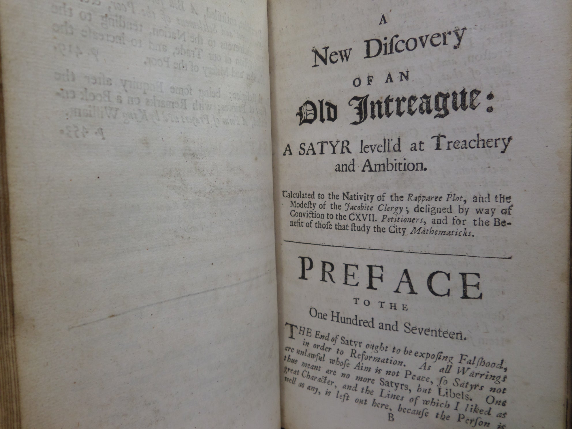 A TRUE COLLECTION OF THE WRITINGS OF... DANIEL DEFOE 1703-1705 FIRST EDITIONS