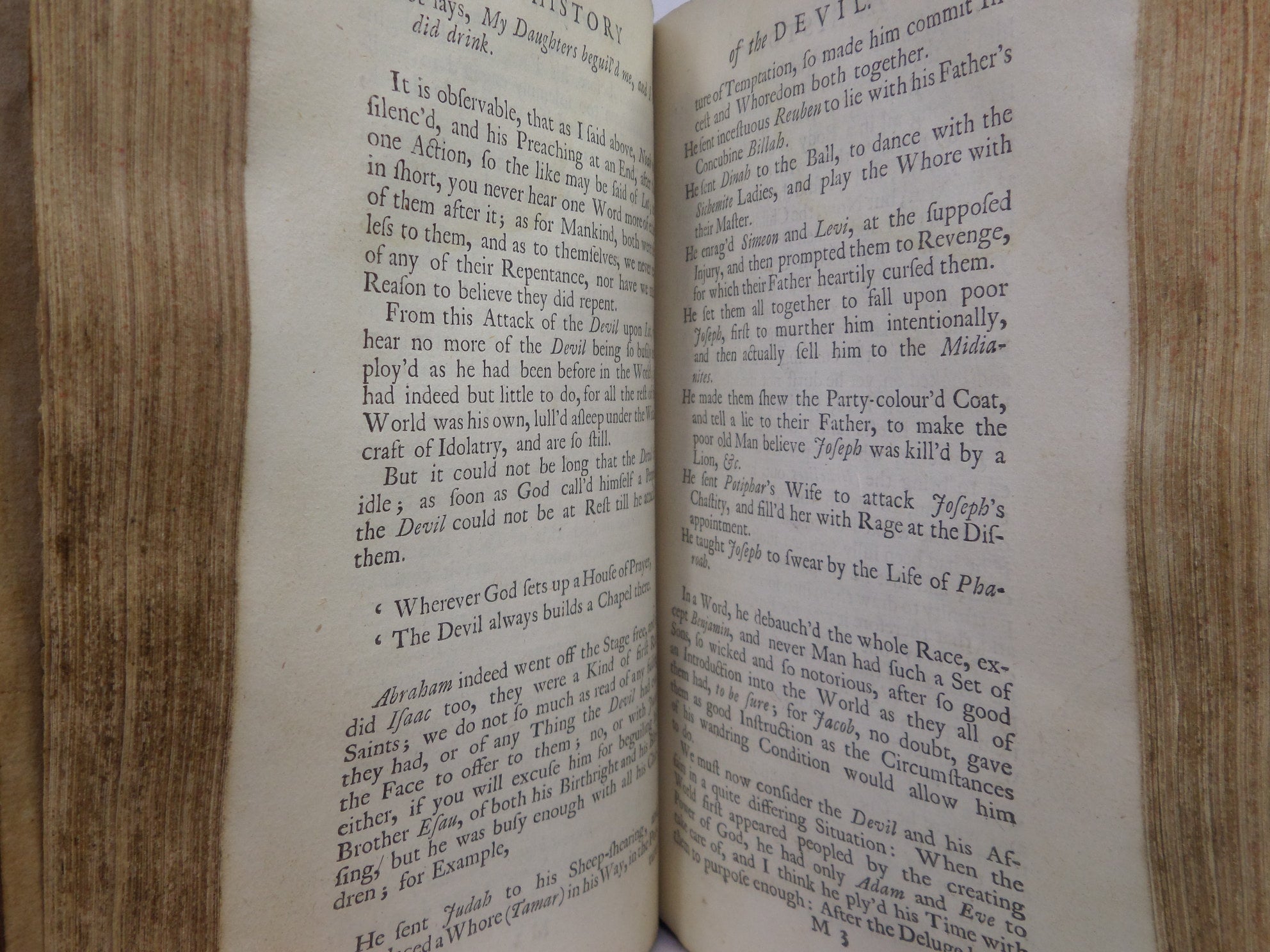 THE HISTORY OF THE DEVIL BY DANIEL DEFOE 1727 SECOND EDITION, LEATHER BINDING