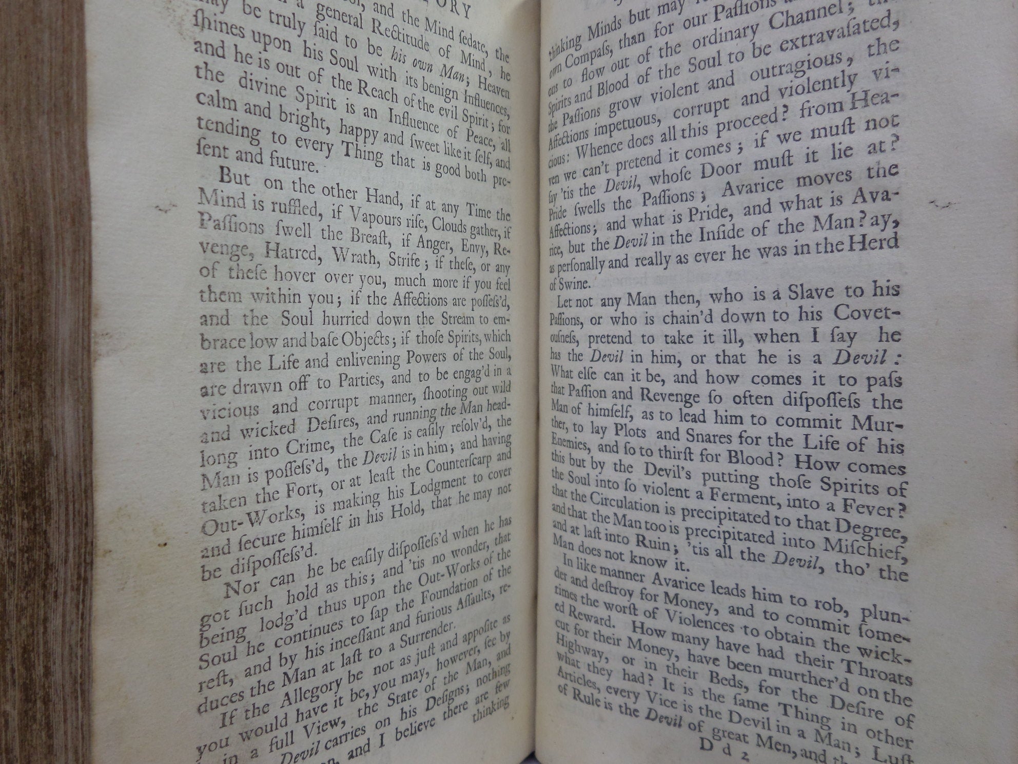 THE HISTORY OF THE DEVIL BY DANIEL DEFOE 1727 SECOND EDITION, LEATHER BINDING