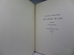 THE BOOK OF LOS BY WILLIAM BLAKE 1976 LIMITED EDITION