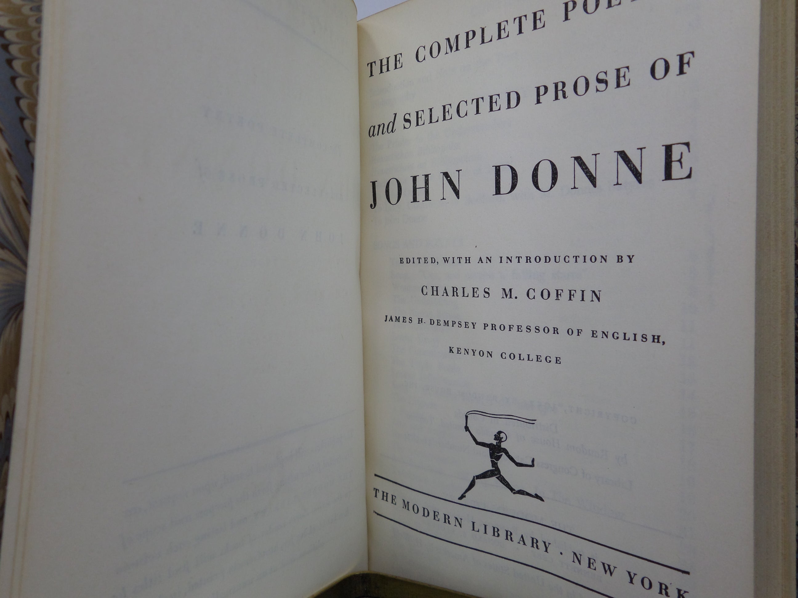 THE COMPLETE POETRY & SELECTED PROSE OF JOHN DONNE 1952 FINE BINDING BY BAYNTUTN