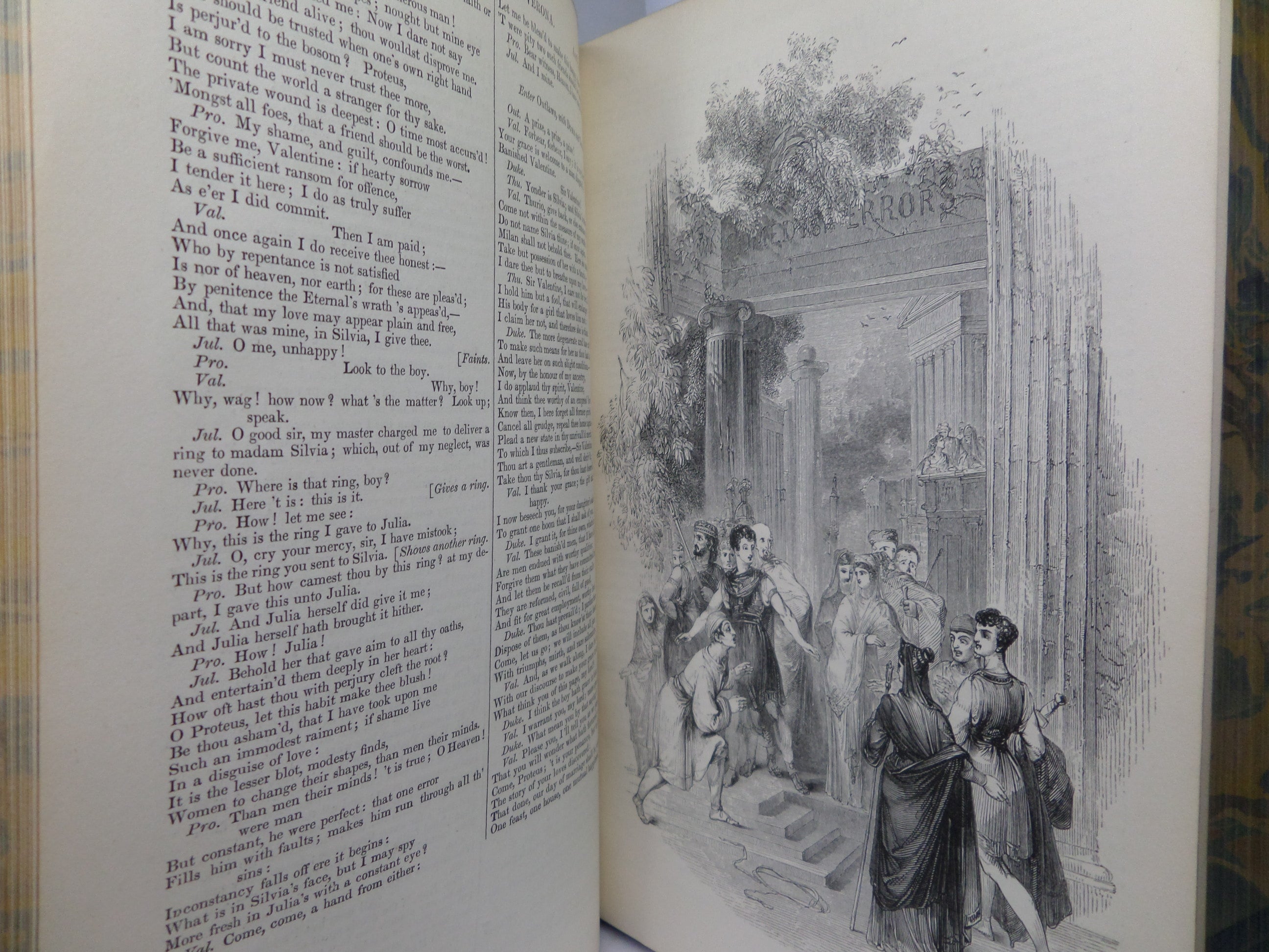 THE WORKS OF WILLIAM SHAKESPEARE 1849 ILLUSTRATED EDITION, FINE LEATHER BINDING