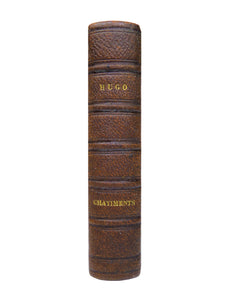 CHATIMENTS BY VICTOR HUGO 1853 FIRST EDITION, FINE MINIATURE LEATHER BINDING