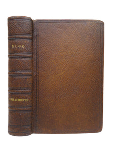 CHATIMENTS BY VICTOR HUGO 1853 FIRST EDITION, FINE MINIATURE LEATHER BINDING